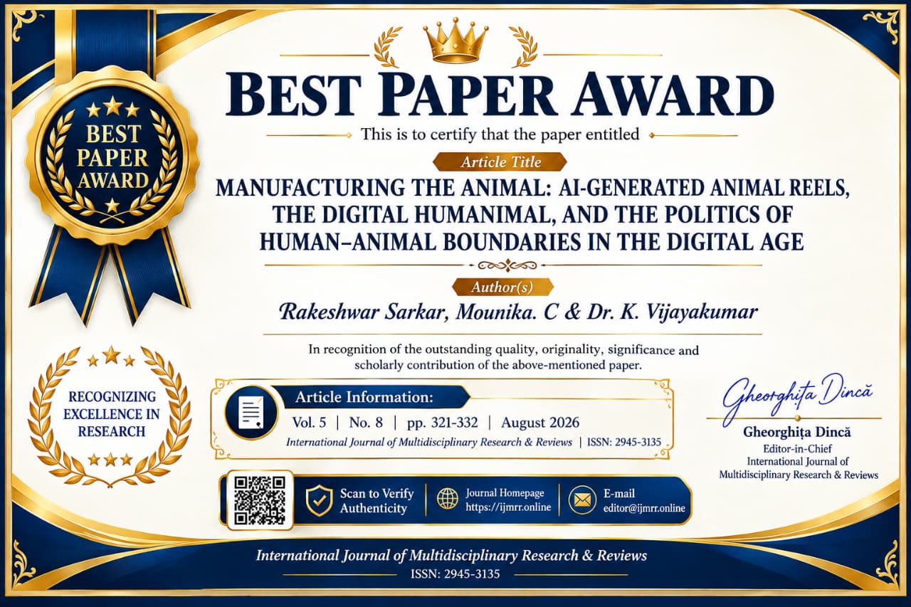 Best Paper Award Certificate- Aug 2026